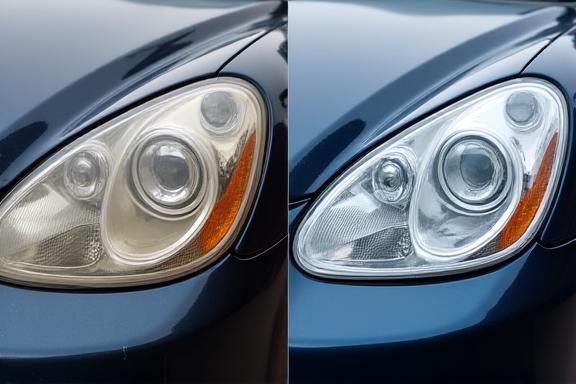 Comparativa de restauración de faros, antes y después
